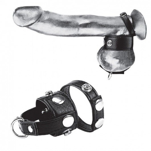 Утяжка для мошонки и пениса Cock Ring With 1  Ball Stretcher And Optional Weight Ring - BlueLine - купить с доставкой в Дзержинске