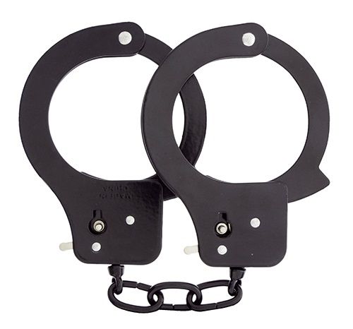 Чёрные наручники из листового металла BONDX METAL CUFFS BLACK - Dream Toys - купить с доставкой в Дзержинске