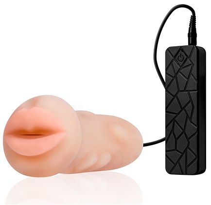 Мастурбатор-ротик с вибрацией REALSTUFF VIBRATING MASTURBATOR MOUTH - Dream Toys - в Дзержинске купить с доставкой