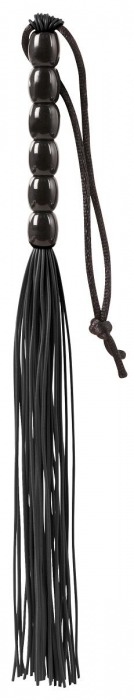 Чёрная мини-плеть из резины Rubber Mini Whip - 22 см. - Blush Novelties - купить с доставкой в Дзержинске