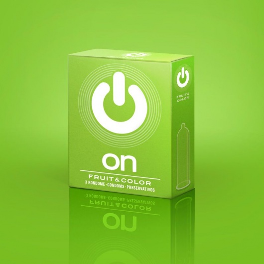 Цветные ароматизированные презервативы ON) Fruit   Color - 3 шт. - ON) - купить с доставкой в Дзержинске