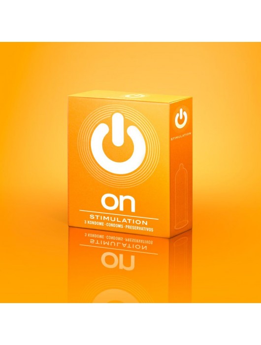 Презервативы ON) Stimulation с точками - 3 шт. - ON) - купить с доставкой в Дзержинске