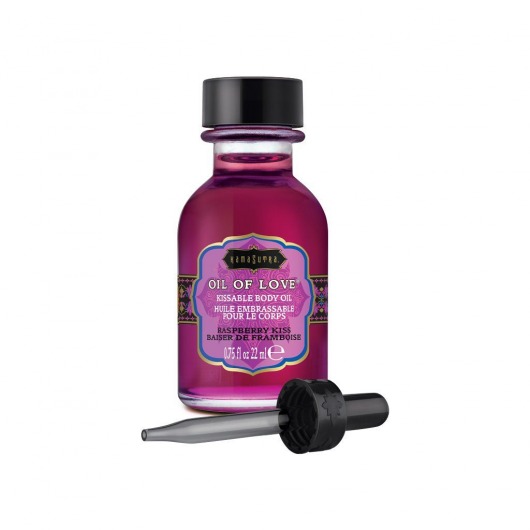 Масло для ласк с ароматом малины Oil of Love Raspberry Kiss - 22 мл. - Kama Sutra - купить с доставкой в Дзержинске