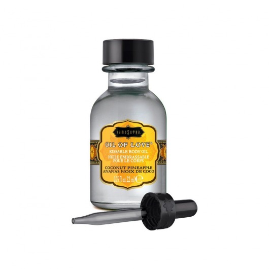 Масло для ласк с ароматом кокоса и ананаса Oil of Love Coconut Pineapple - 22 мл. - Kama Sutra - купить с доставкой в Дзержинске
