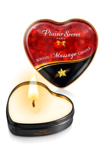 Массажная свеча с ароматом ванили Bougie Massage Candle - 35 мл. - Plaisir Secret - купить с доставкой в Дзержинске