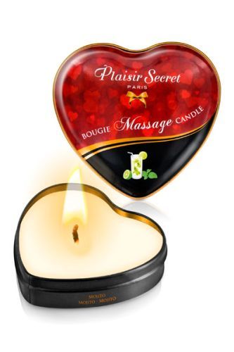 Массажная свеча с ароматом мохито Bougie Massage Candle - 35 мл. - Plaisir Secret - купить с доставкой в Дзержинске