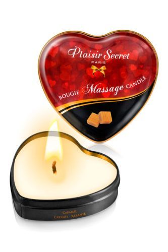 Массажная свеча с ароматом карамели Bougie Massage Candle - 35 мл. - Plaisir Secret - купить с доставкой в Дзержинске