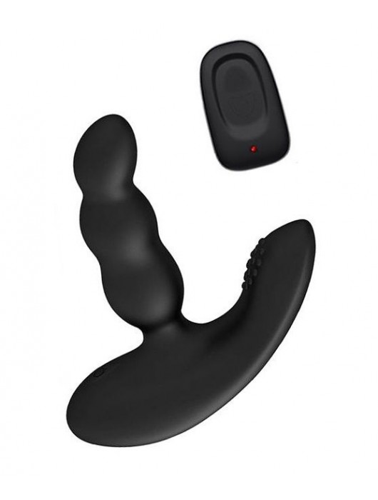 Черный силиконовый стимулятор простаты Levett Nitoc с пультом ДУ - Levett - в Дзержинске купить с доставкой