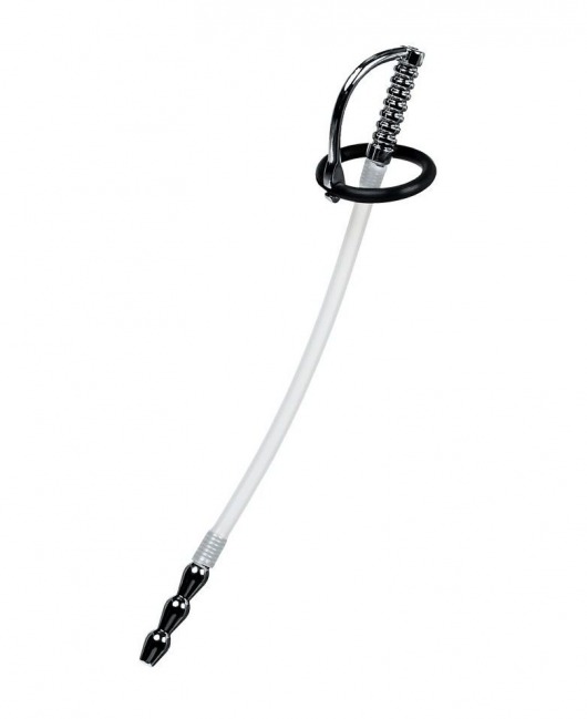 Силиконовый уретральный плаг со сменными фиксирующими кольцами Metal - ToyFa - купить с доставкой в Дзержинске