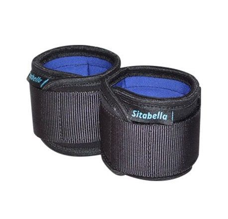 Неопреновые черно-синие наручники - Sitabella - купить с доставкой в Дзержинске