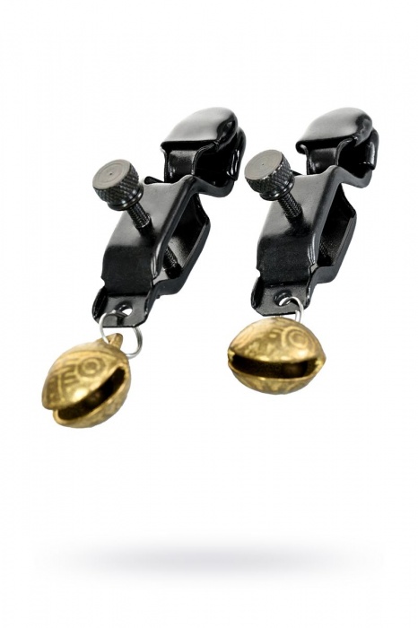 Черно-золотистые зажимы для сосков TOYFA Theatre - ToyFa - купить с доставкой в Дзержинске