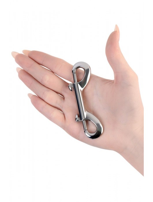 Серебристый двухсторонний карабин TOYFA Metal - ToyFa - купить с доставкой в Дзержинске